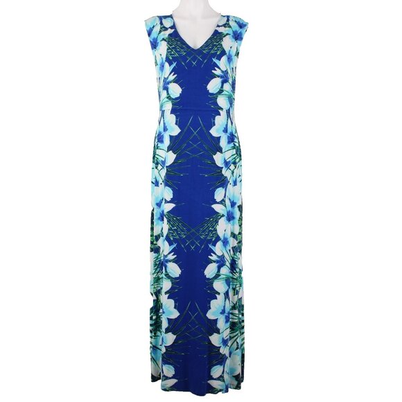 Apt. 9 Dresses & Skirts - Apt 9 Dress $50 Sz XL Blue Multi Color Floral Knit Maxi Rayon Spandex Dress